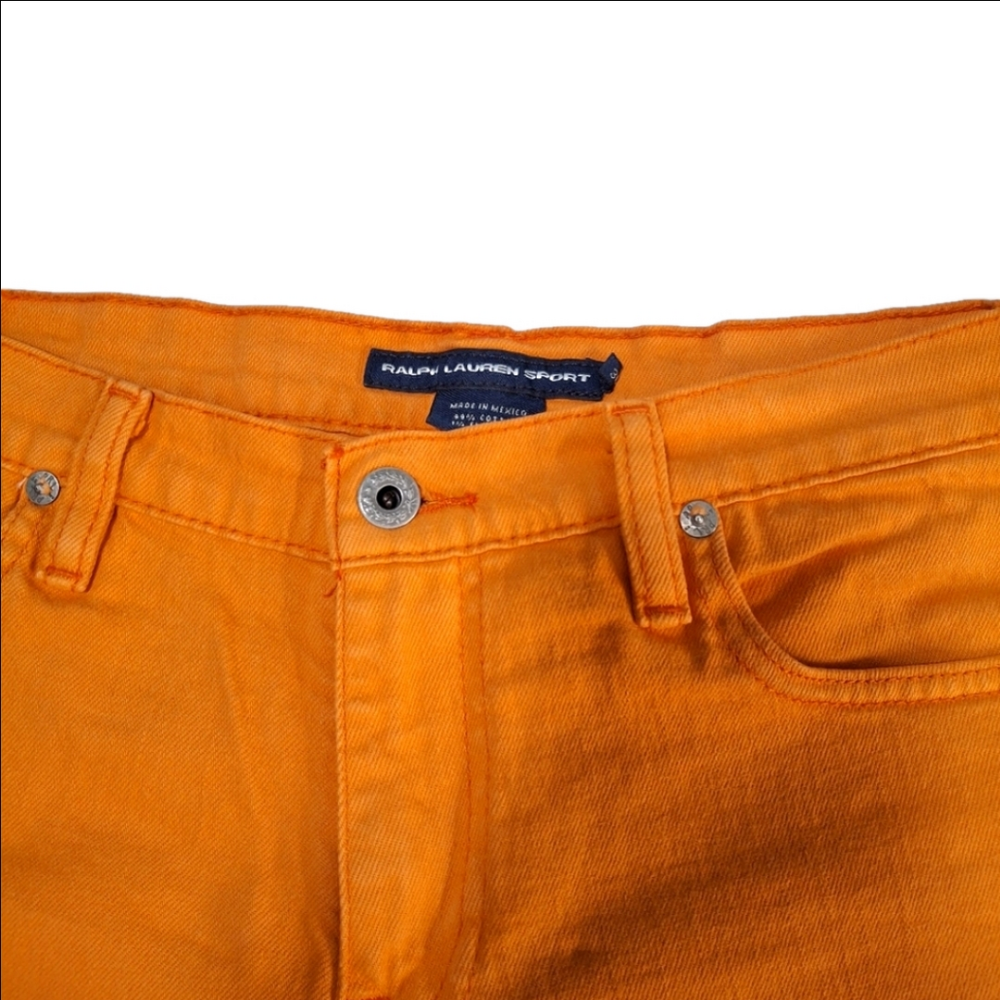 Polo by Ralph Lauren 30 Women's Denim Orange Shorts - Picture 4 of 5